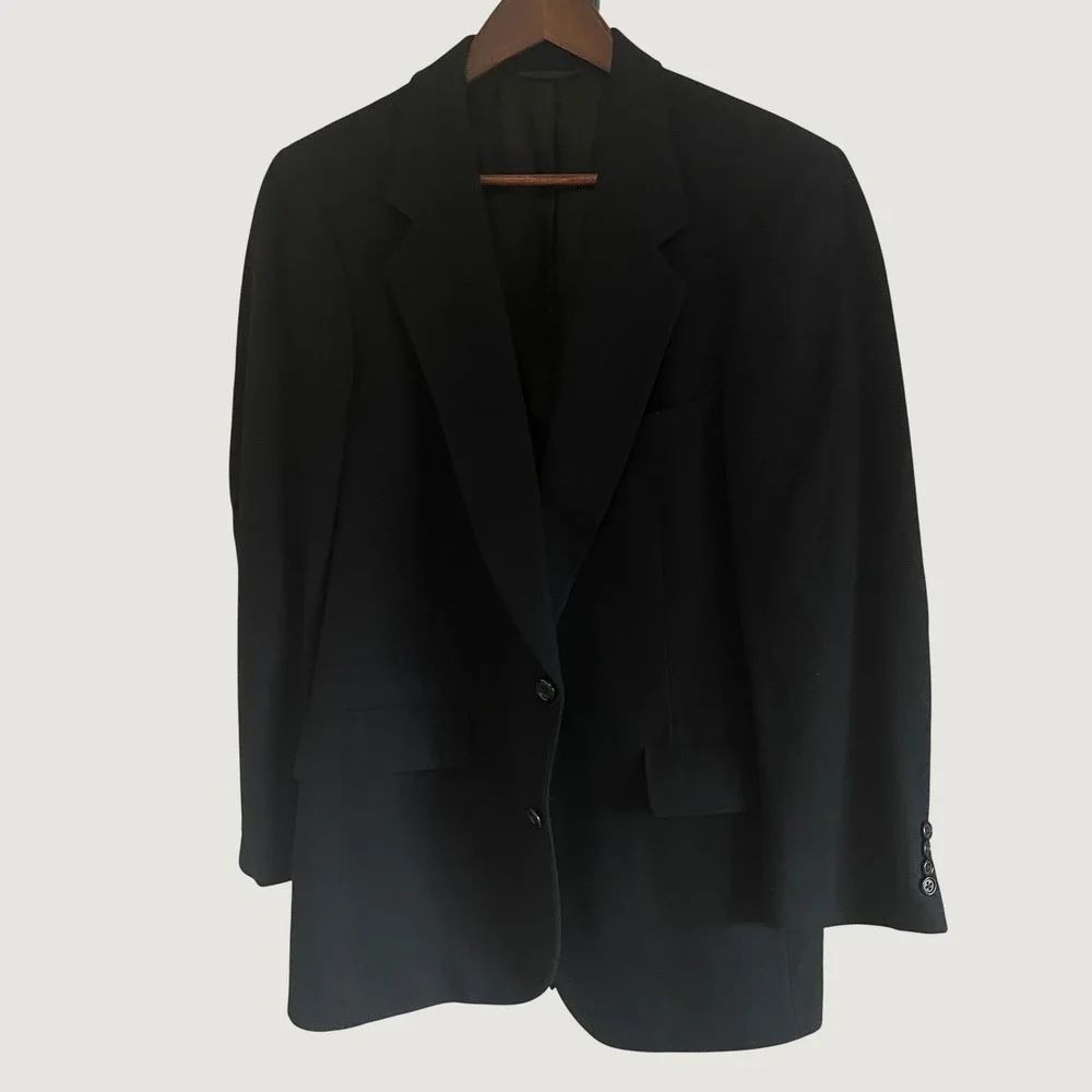 Society Brand Walter Holmes Men's 36R 100% Cashmere Black Sport Coat Old Money